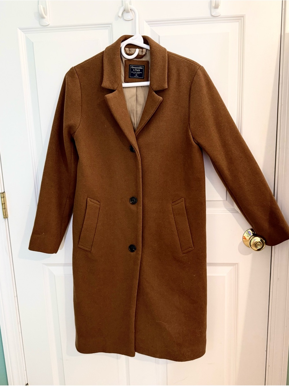 Wool-blend Tailored Top Coat